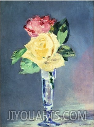Roses in a Champaign Glass,1882