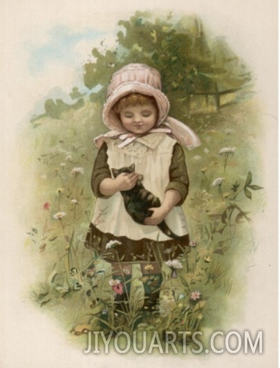 Girl with cat