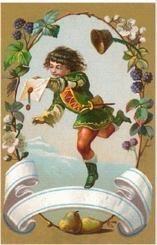 Victorian Page Boy Bearing Letter