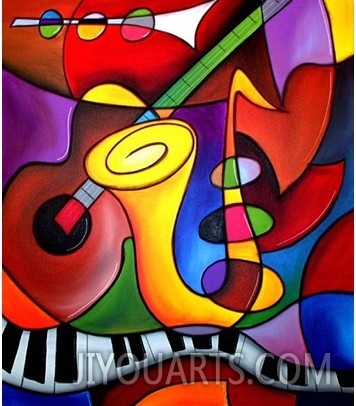 Concert oil painting of abstract