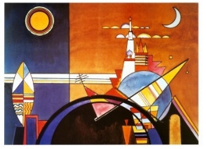 Abstract Art painting,Grand Torre, Kiev,oil painting by Wassily Kandinsky