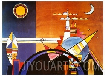 Abstract Art painting,Grand Torre, Kiev,oil painting by Wassily Kandinsky