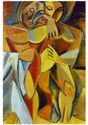Oil painting reproduction,abstract figures painting,Friendship, 1907,Pablo Picasso artwork