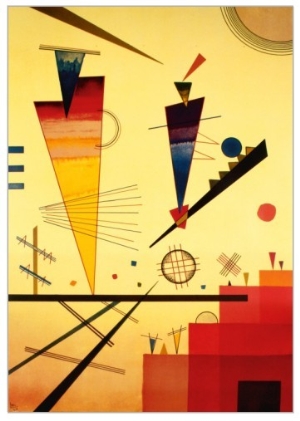 Painting on canvas,abstract art painting,Merry Structure by Wassily Kandinsky