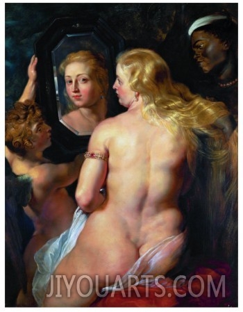 Oil painting reproduction,christianity painting by Peter Paul Rubens,Venus Before a Mirror, 1614 15