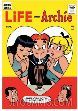 Abstract Figures painting,Archie Comics Retro Life with Archie Comic Book Cover #2 (Aged)