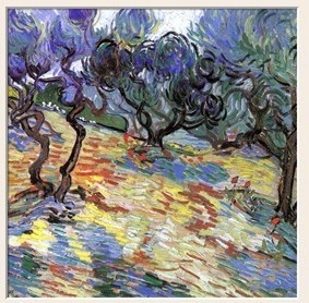 Trees oil painting of Les Oliviers by Vincent Van Gogh