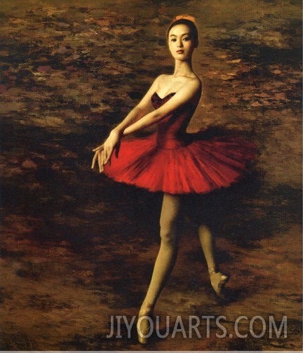 Dancer with red skirt