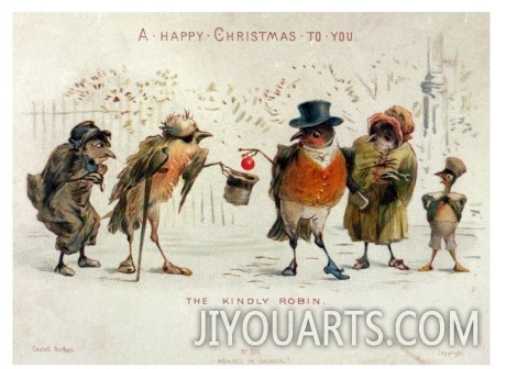 The Kindly Robin, Victorian Christmas Card