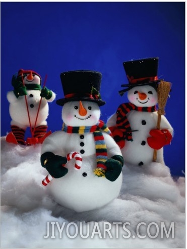 Three Christmas Snowmen