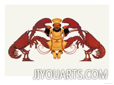 Chef and a Pair of Lobsters