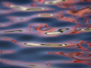 Bridge Reflections Create Abstract Patterns in Water, Socorro, New Mexico, USA