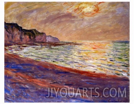 Beach at Pourville, Sunset, 1882