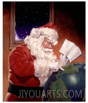 Santa Claus And Globe