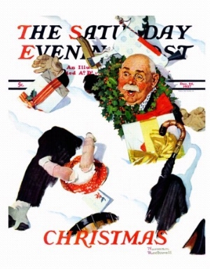 "White Christmas" Saturday Evening Post Cover, December 25,1937