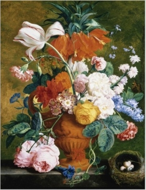 A Vase of Rich Summer Flowers