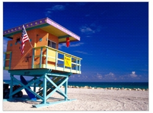 Life Guard Station,South Beach,Miami,Florida,USA