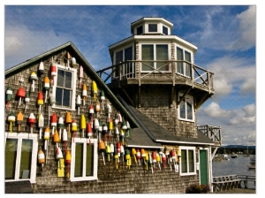 Lobster Buoys in Barnard,Maine,USA