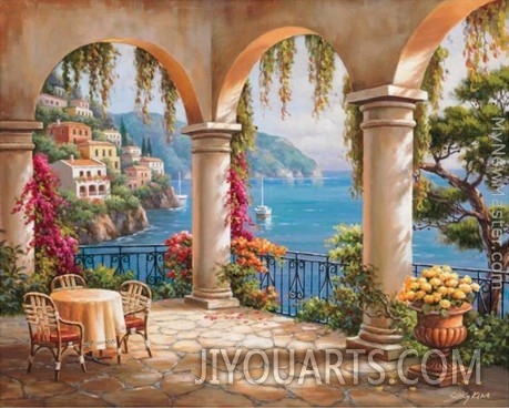 Terrace Arch II oil painting reproduction on canvas