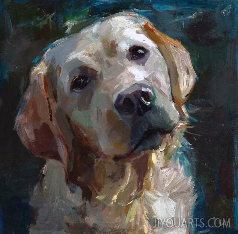 Custom Dog Portrait, Pet Portrait, Oil Painting, Animal Painting, Original Art