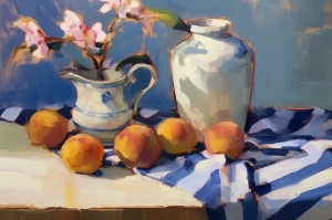 Kitchen Still Life oil Painting Original Oil Painting Still life summer Oil