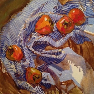 Persimmons Fruit Print of Original Oil Painting Still Life Painting Persimmons Wall Art Fruit Art Food Painting Fruit Still Life