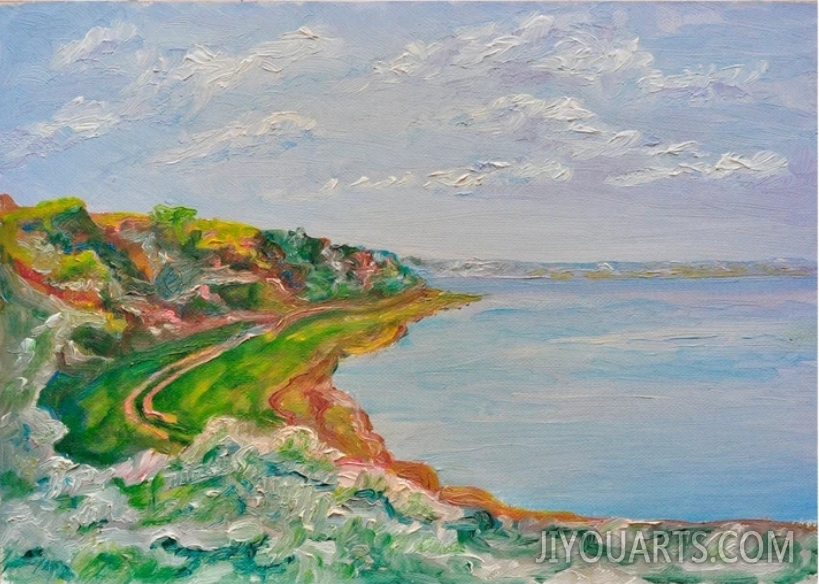 Antique Oil Painting Original, Seascape, Landscape, Vintage Painting, Odessa Artist, Ukrainian Artist, One of a kind