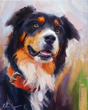 Dog oil portrait, Custom pet portrait, Pet oil painting, Dog artwork, Dog memorial, Custom oil painting, Pet memorial picture, Original Art