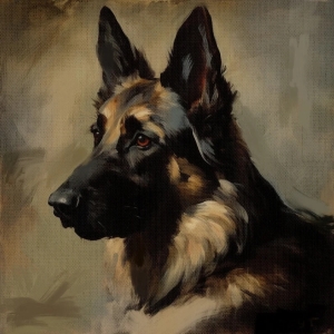 German Shepherd oil painting, Custom dog oil painting, pet portrait oil, custom painting of dog, dog portrait oil, oil painting of dog