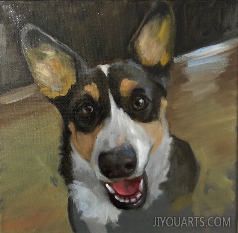 Oil painting of YOUR pet ready to hang, Custom hand crafted art to memorialize your Good Dogor gift to a loved one