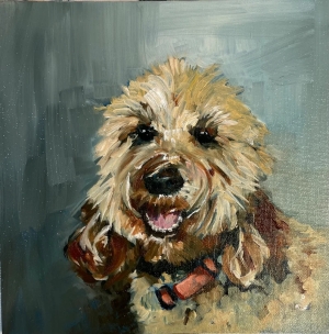 Pet portrait, oil on canvas custom, hand painted, personalised pet portrait, pet art, animal portrait, Pet memorial art