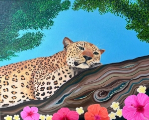 Cheetah Oil Painting Print ，Original Fine Art，Wildlife Painting