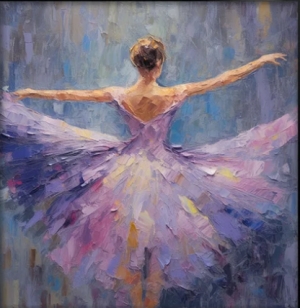 Ballerina fine art Dancer oil painting on Canvas Ballerina girl is like bride in a wedding dress Original female Ballet Artist Oil painting