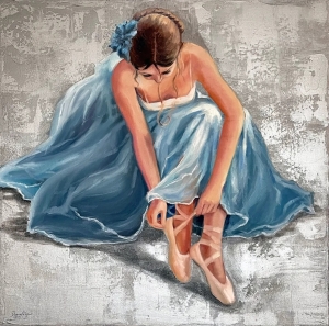 Ballerina Painting Ballet Dancer Original Art Dancer Painting Ballet Figurative Art Hand Painted Oil Painting