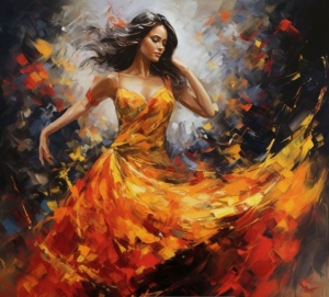 Flamenco Dance Oil painting