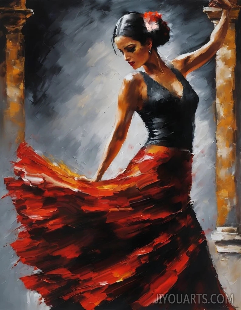 Flamenco Dancer paintings, modern art, original paintings, Dance paintings, modern paintings