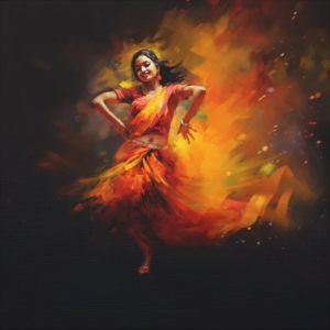 Indian classical Dance Oil Painting