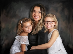 Custom Family Oil Handpainted Portrait on canvas, Add Loved Ones from Photos