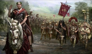 Caesar and His Legions Wall Art, Epic Art Print Depicting the Power of Ancient Rome
