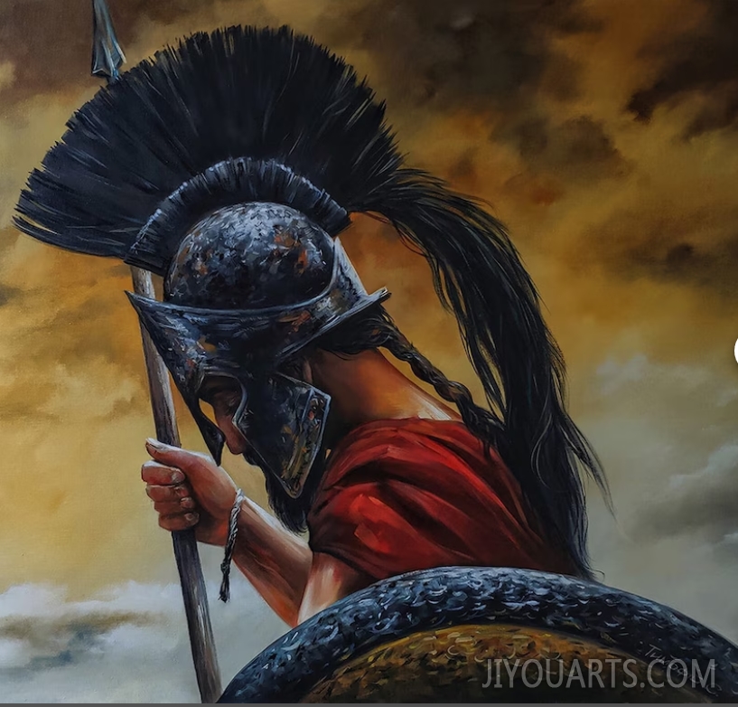 Roman Soldier Painting on Canvas Legionary Roman Soldier Art Ancient Roman Empire Paintings Rome Warrior Oil Painting