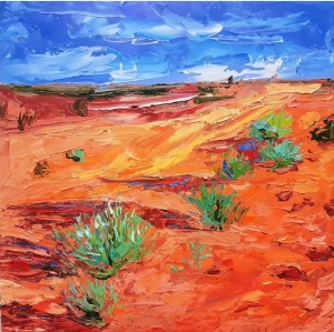 Arizona art Landscape Desert Painting Original Impasto oil painting