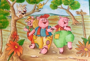 Fairytale Art Posters for Kids, Hand Painted Watercolor for Bedroom and Nursery, Children