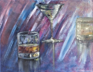 Whisky Still Life Alcohol Wall Art Wall Decor Original Oil Painting